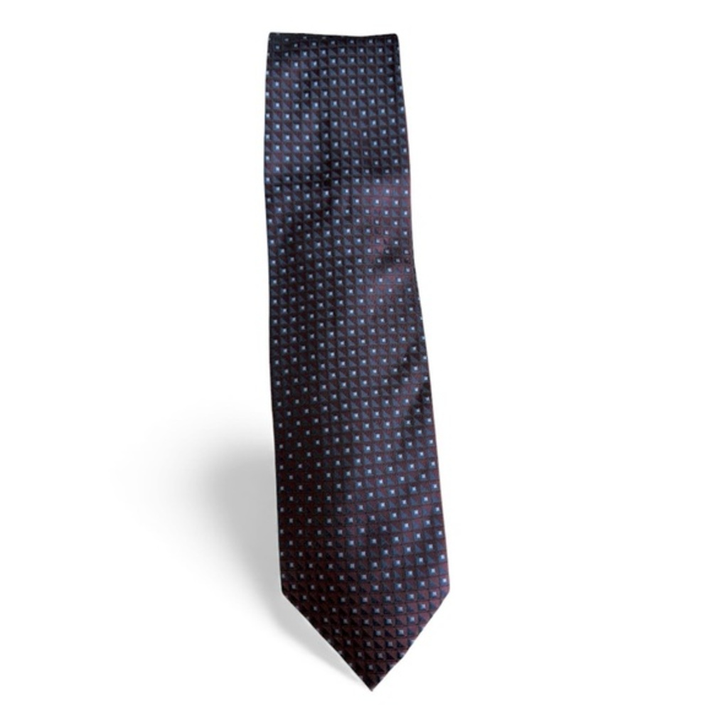Roberto Villini Collezione Men’s Silk‎ Tie Geometric Pattern Italian Designer